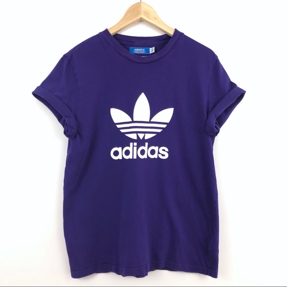 adidas originals purple t shirt